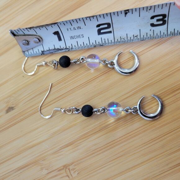 Celestial Dangle Earrings w/ Sterling Silver Ear Hooks - Picture 2 of 2